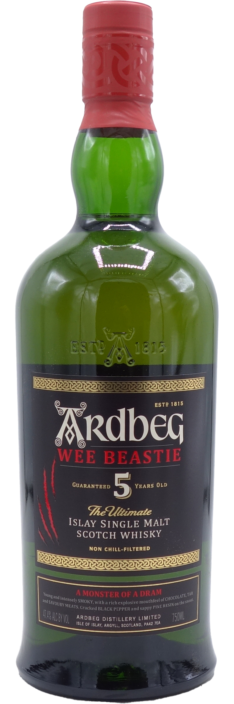 Ardbeg Single Malt Scotch Whisky 5 Year Old, Wee Beastie 750ml